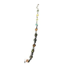 Unbranded Multicolor Gemstone Silver Bracelet One Size